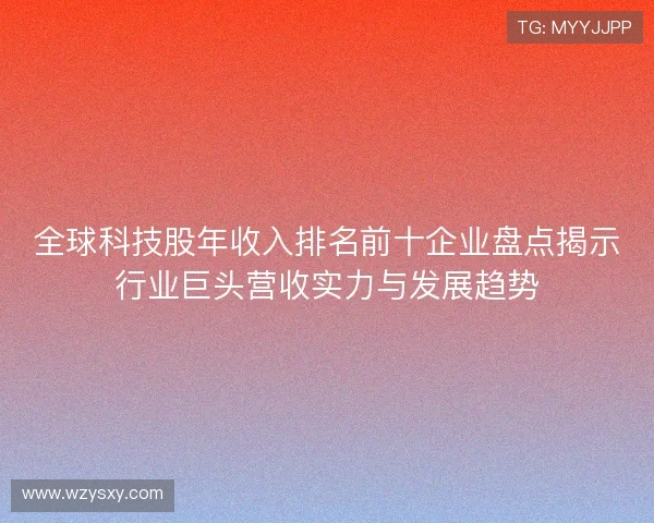 全球科技股年收入排名前十企业盘点揭示行业巨头营收实力与发展趋势 全球科技股年收入排名前十企业盘点揭示行业巨头营收实力与发展趋势